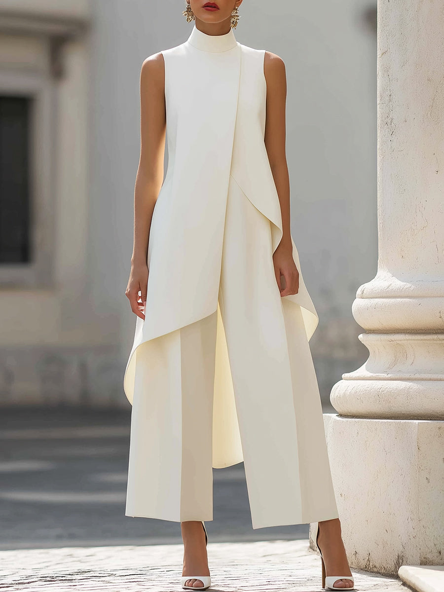 Bianca Completo Elegante Asimmetrico