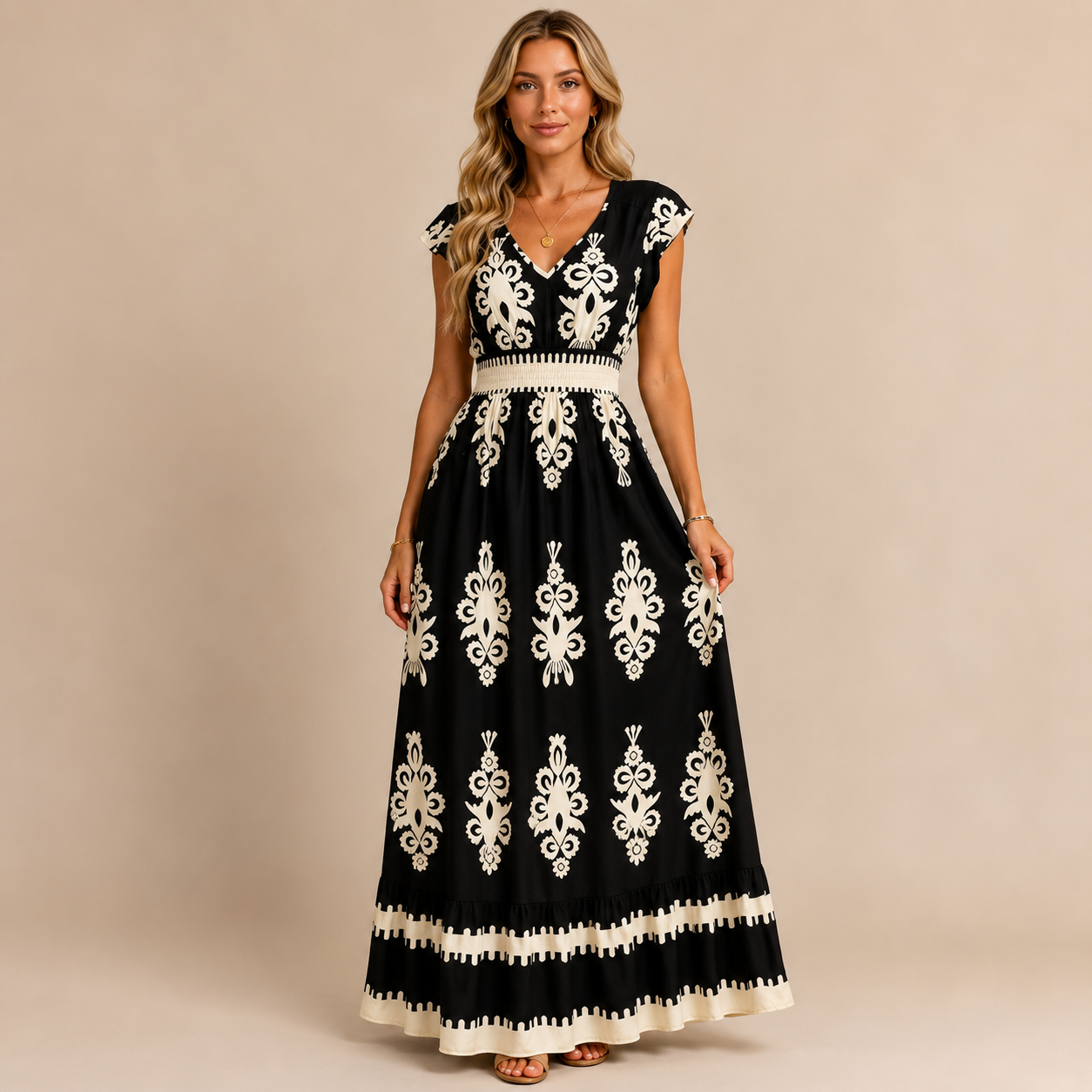 Candela Abito Maxi Barocco
