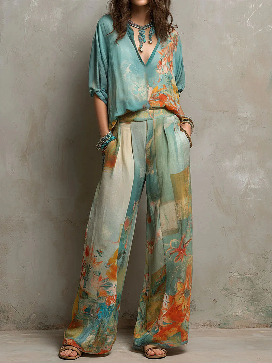 Aurelia Completo Floreale Artistico