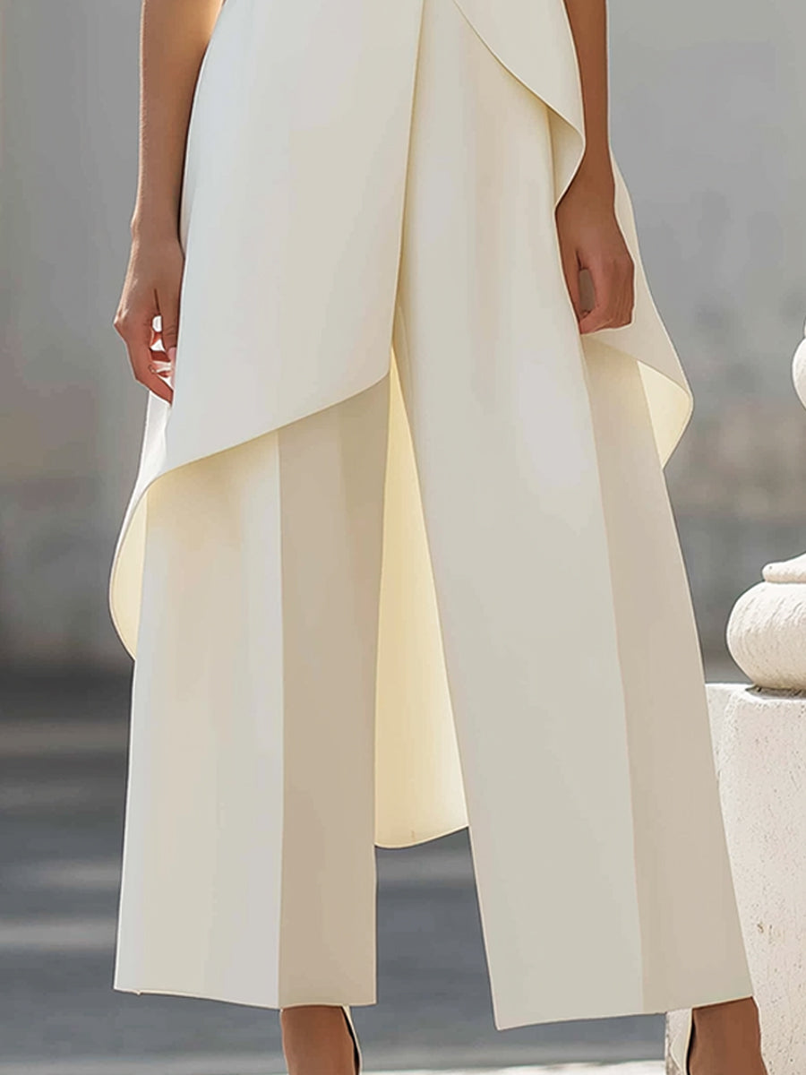 Bianca Completo Elegante Asimmetrico