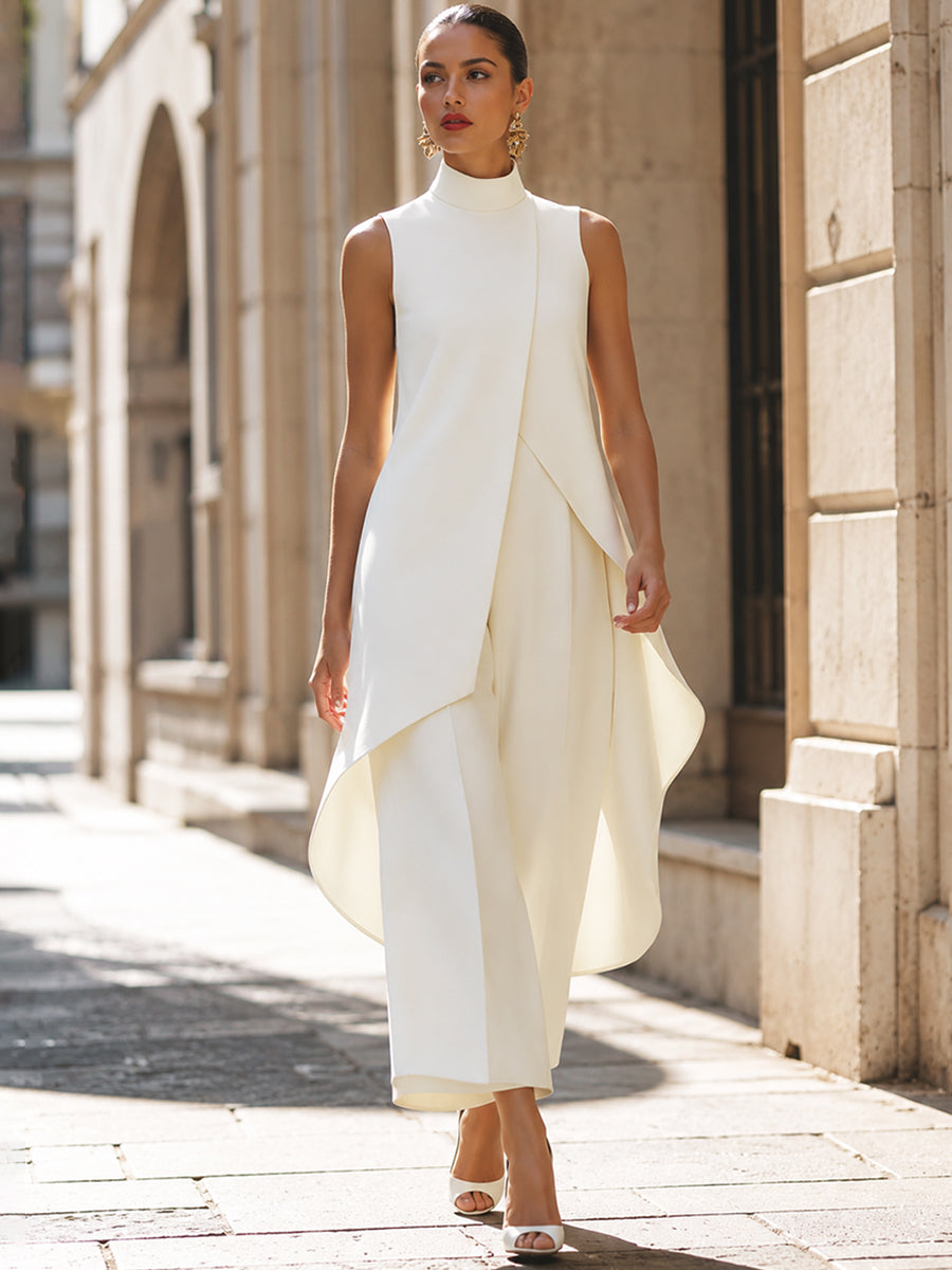 Bianca Completo Elegante Asimmetrico