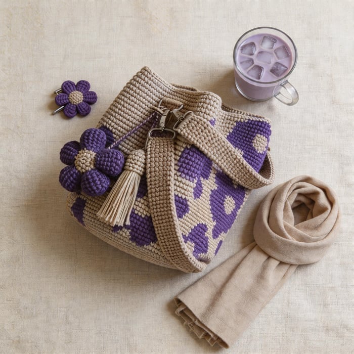 Fiorella Borsa Floreale all’Uncinetto 🌼