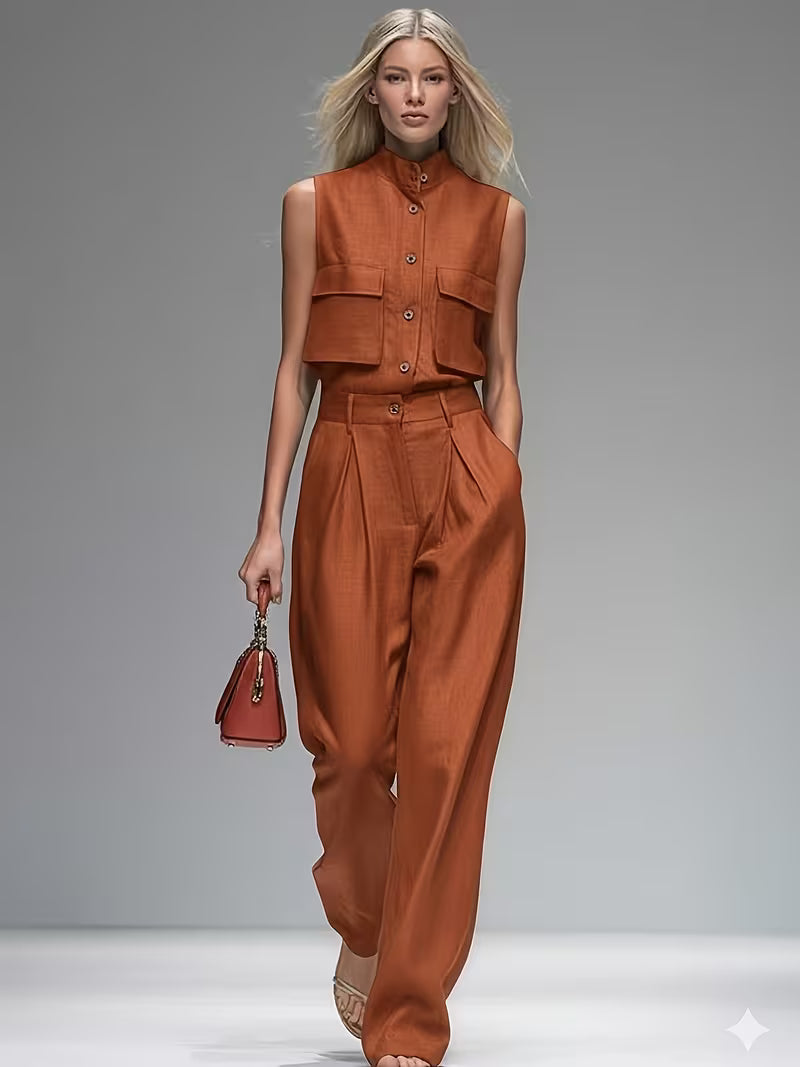 Serena Completo Elegante con Pantaloni Ampi
