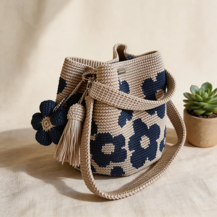 Fiorella Borsa Floreale all’Uncinetto 🌼