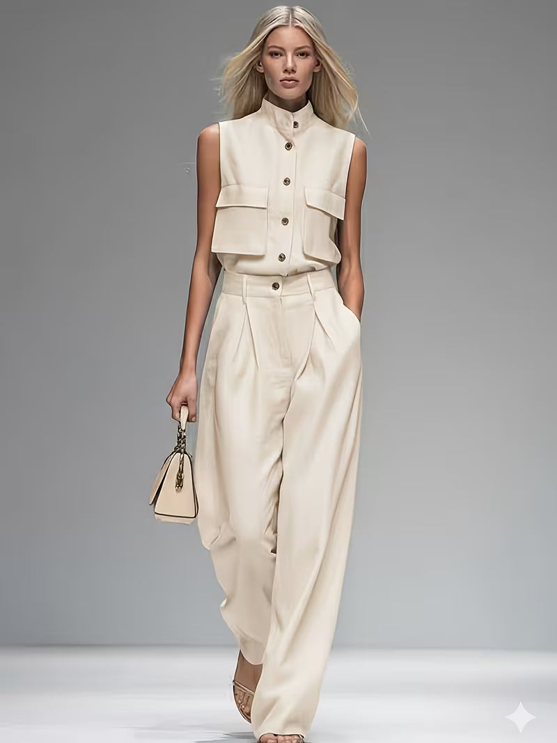 Serena Completo Elegante con Pantaloni Ampi