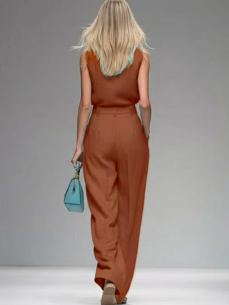 Serena Completo Elegante con Pantaloni Ampi