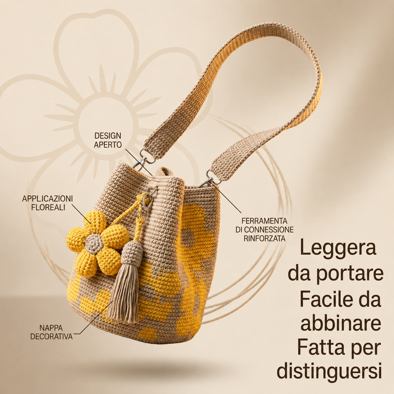 Fiorella Borsa Floreale all’Uncinetto 🌼