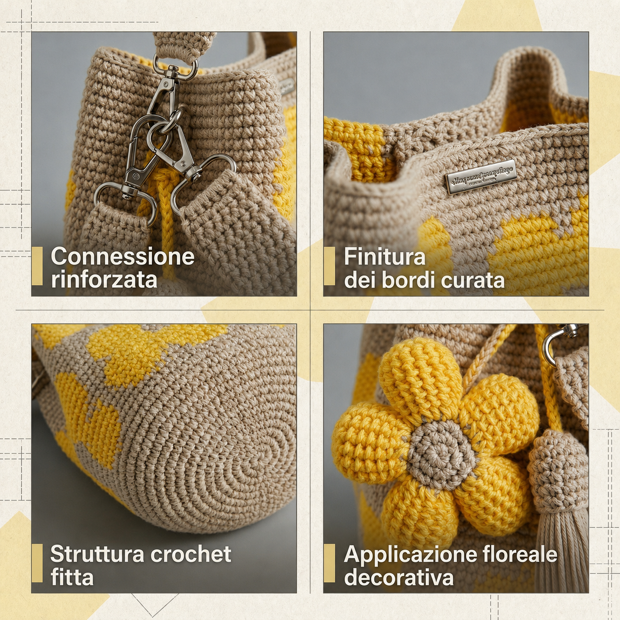 Fiorella Borsa Floreale all’Uncinetto 🌼