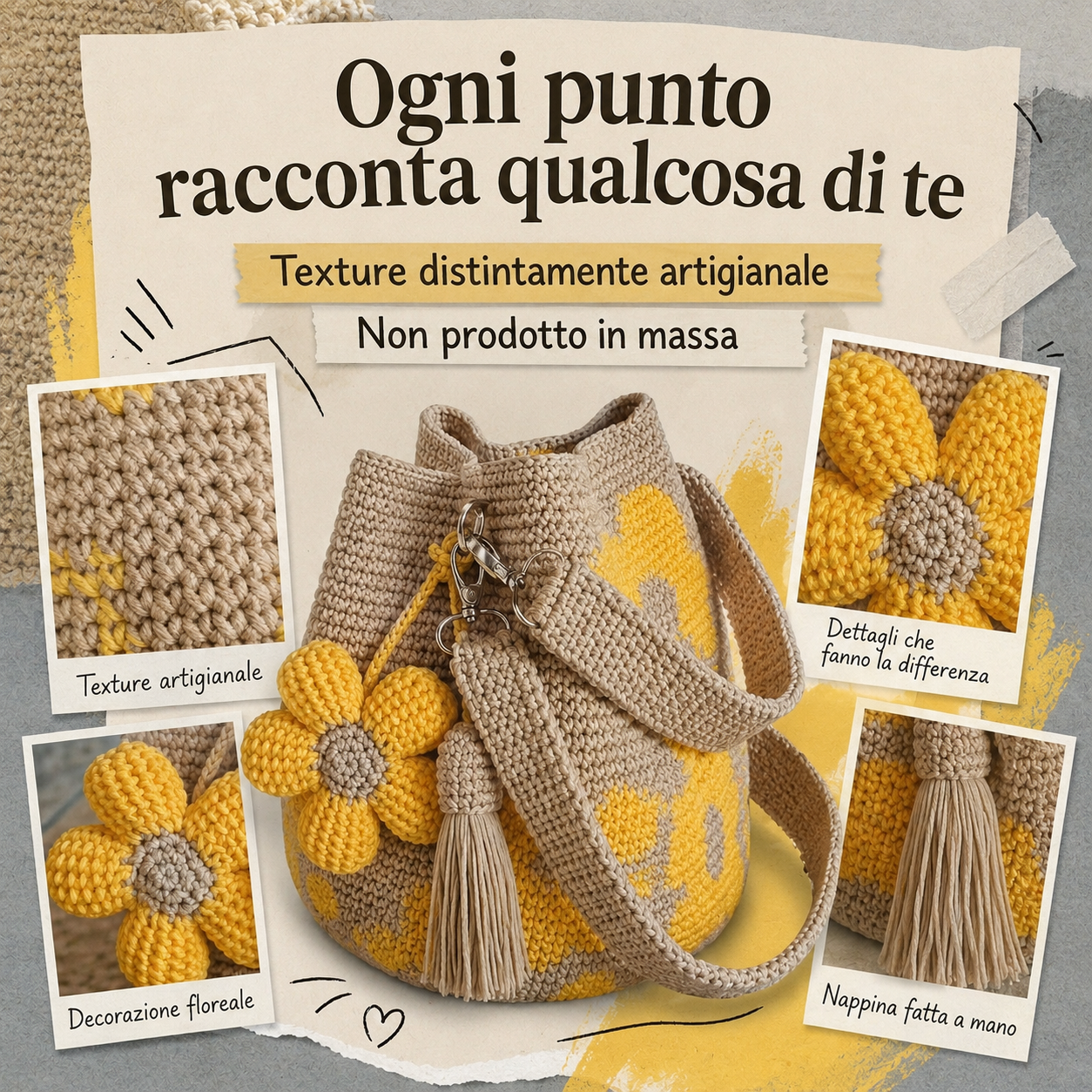 Fiorella Borsa Floreale all’Uncinetto 🌼