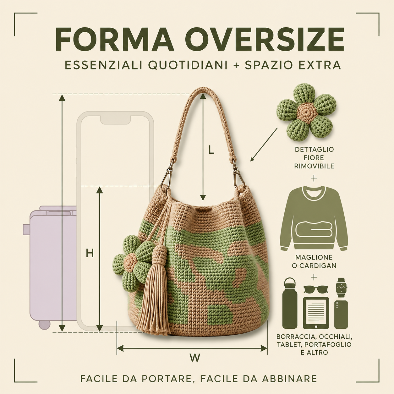Fiorella Borsa Floreale all’Uncinetto 🌼