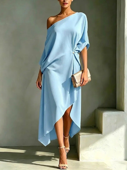 Camila Abito Elegante Asimmetrico