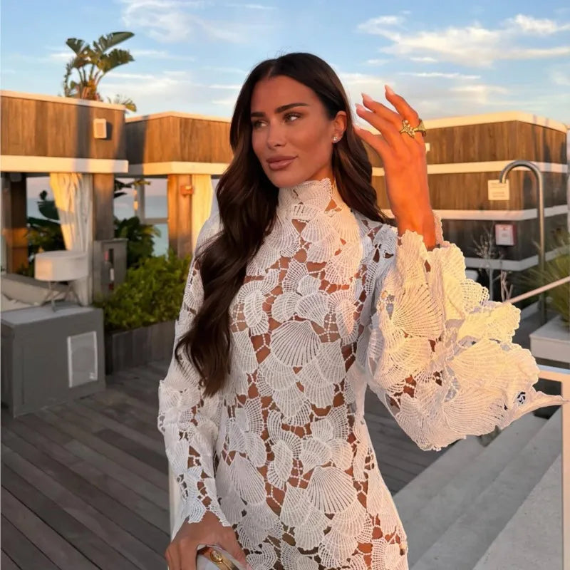 Alessia Abito Corto in Pizzo Raffinato