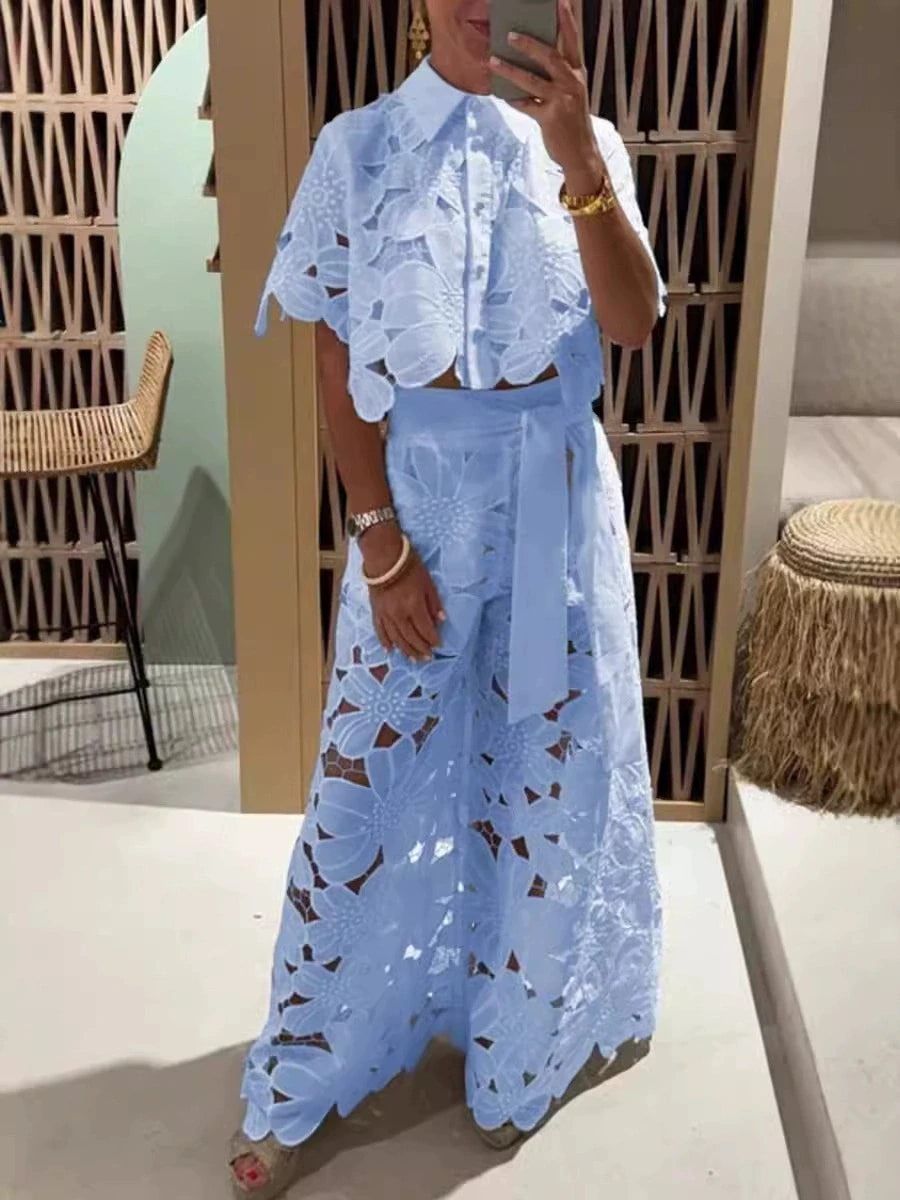 Chiara Completo Elegante in Pizzo Estivo