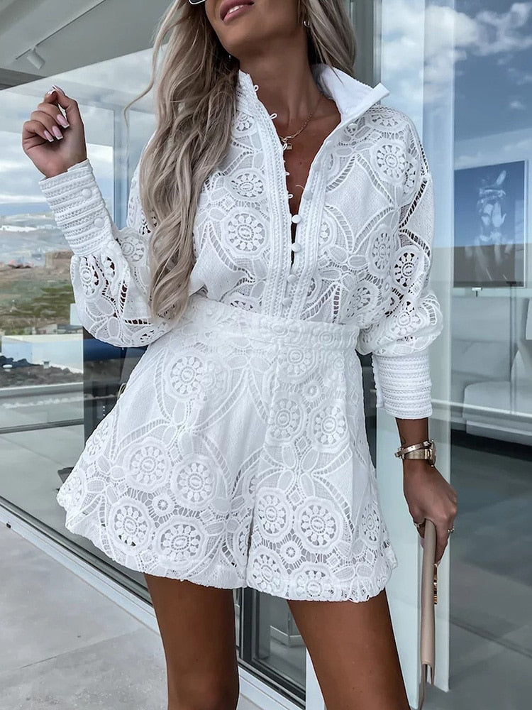 Elena Abito Midi in Pizzo Elegante