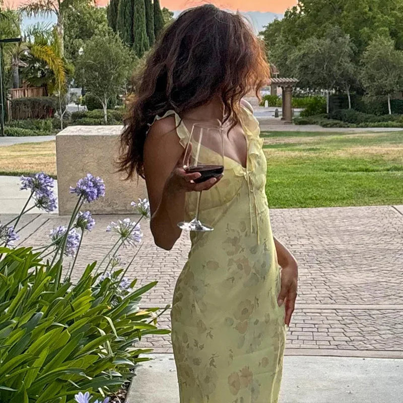 Valentina Abito Midi Floreale Romantico
