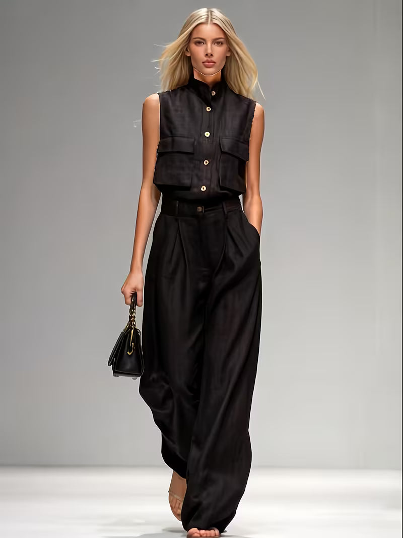 Serena Completo Elegante con Pantaloni Ampi