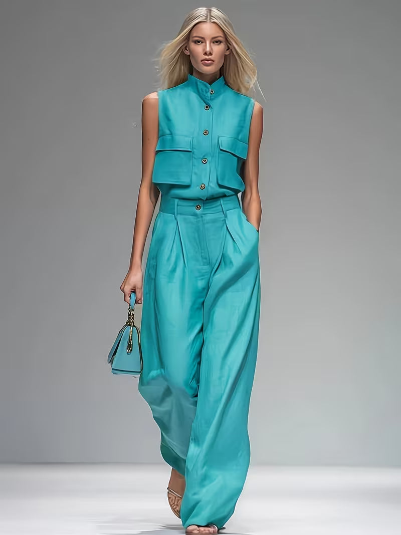 Serena Completo Elegante con Pantaloni Ampi