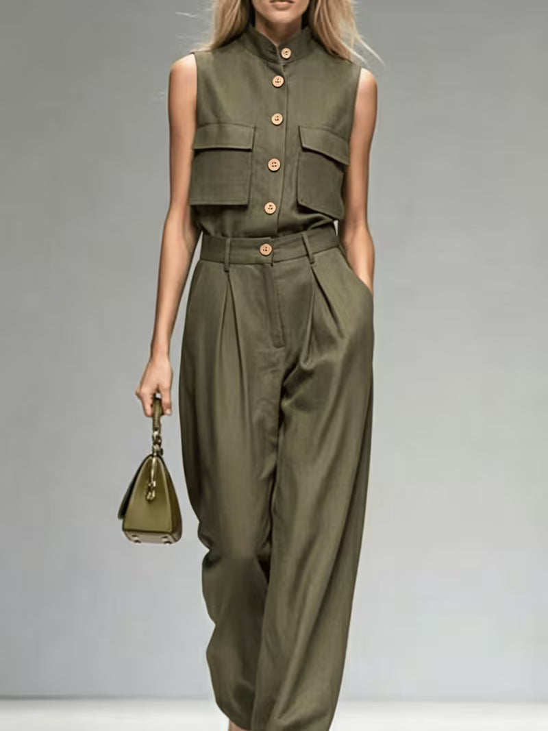 Serena Completo Elegante con Pantaloni Ampi