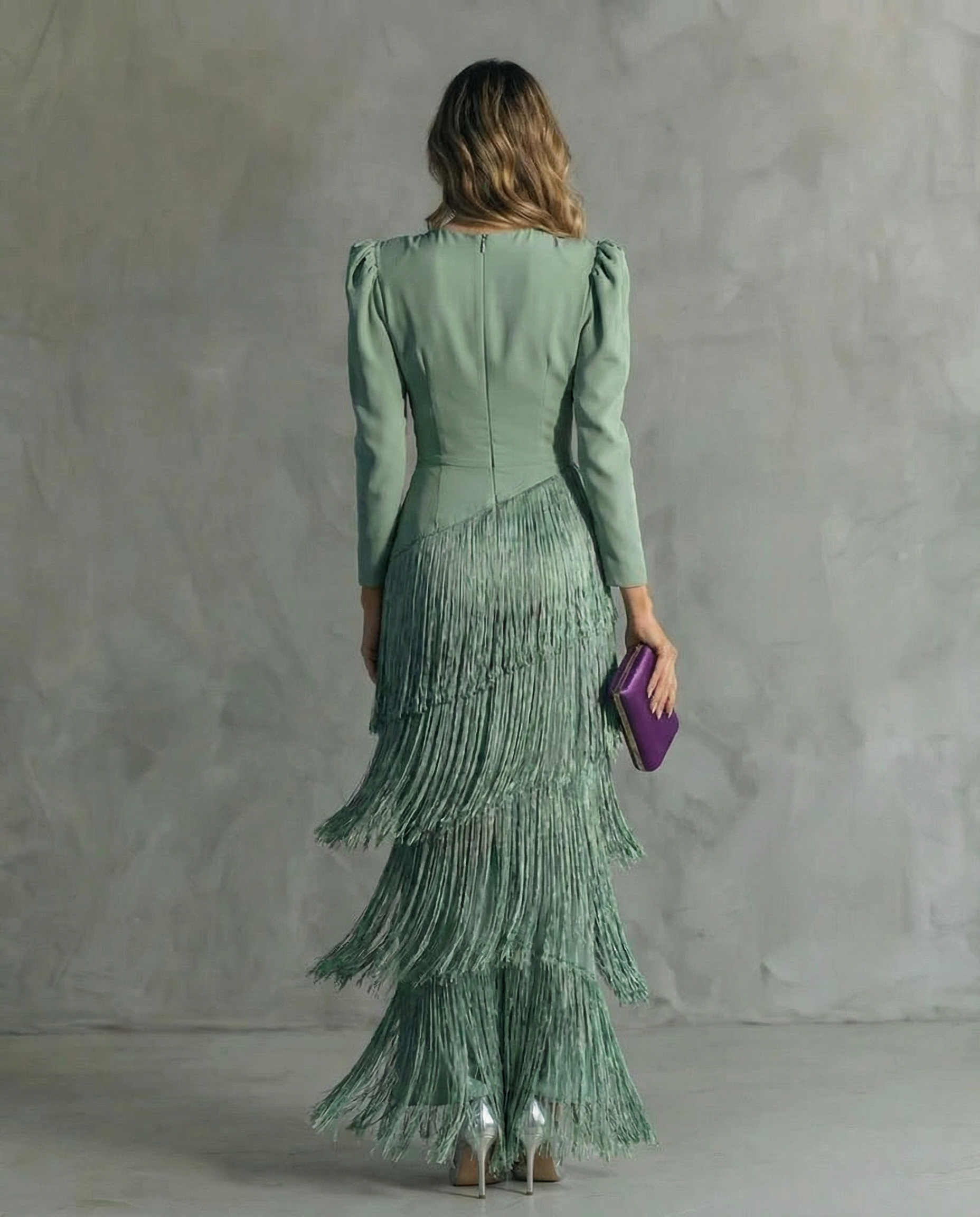 Valentina Abito elegante con frange