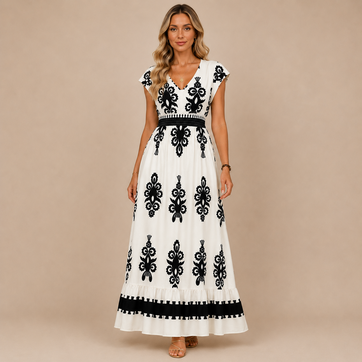Candela Abito Maxi Barocco