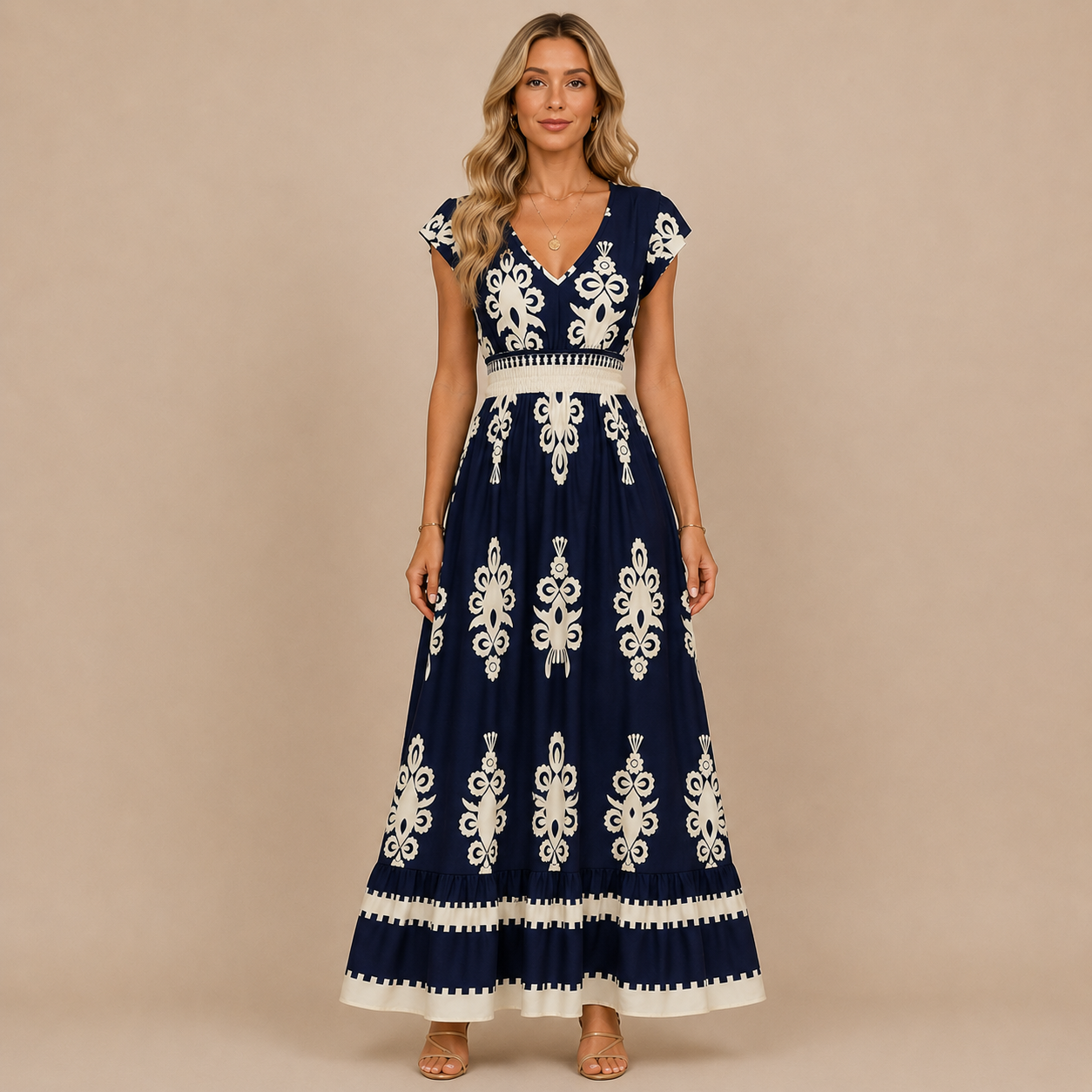 Candela Abito Maxi Barocco
