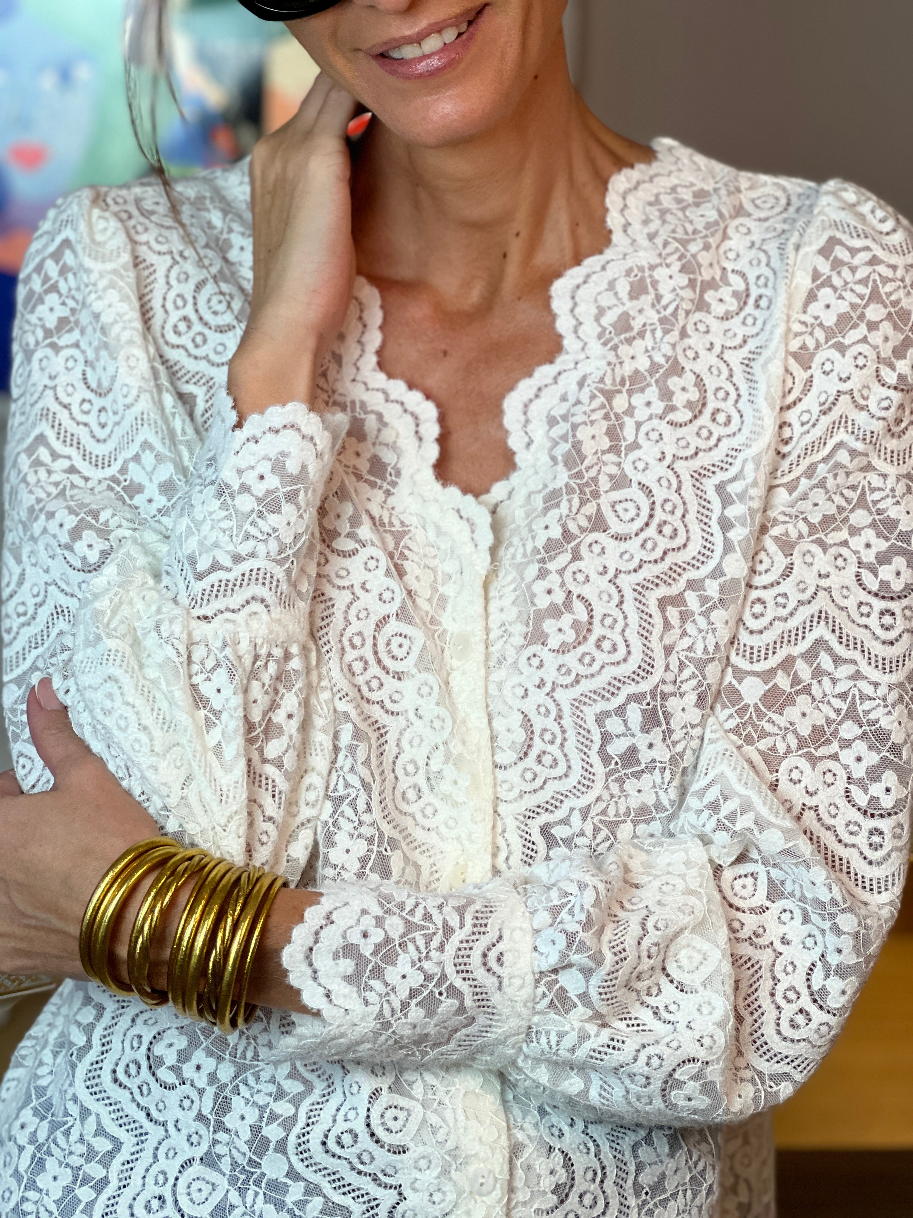 Hippoline Blusa in Pizzo