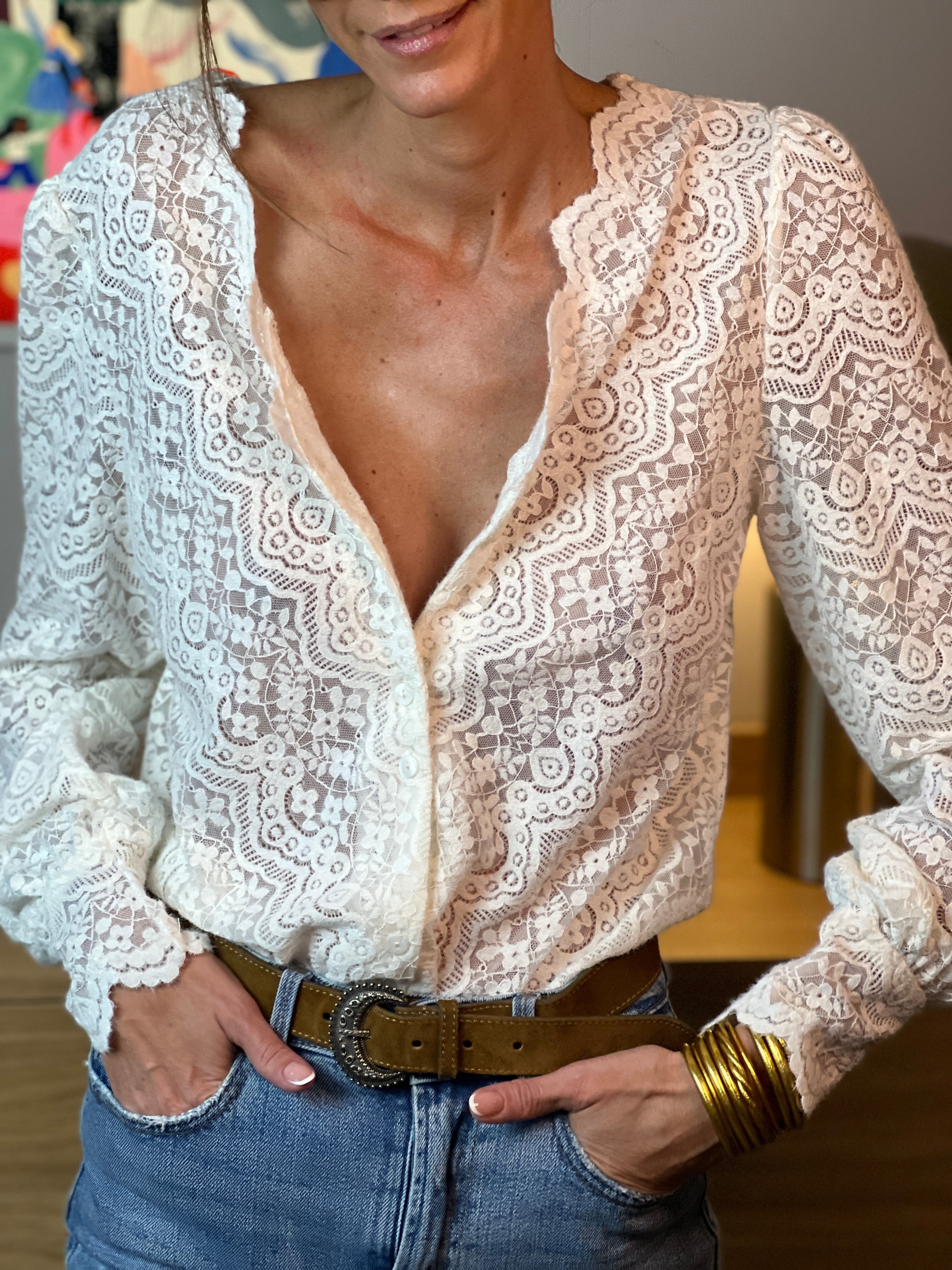 Hippoline Blusa in Pizzo