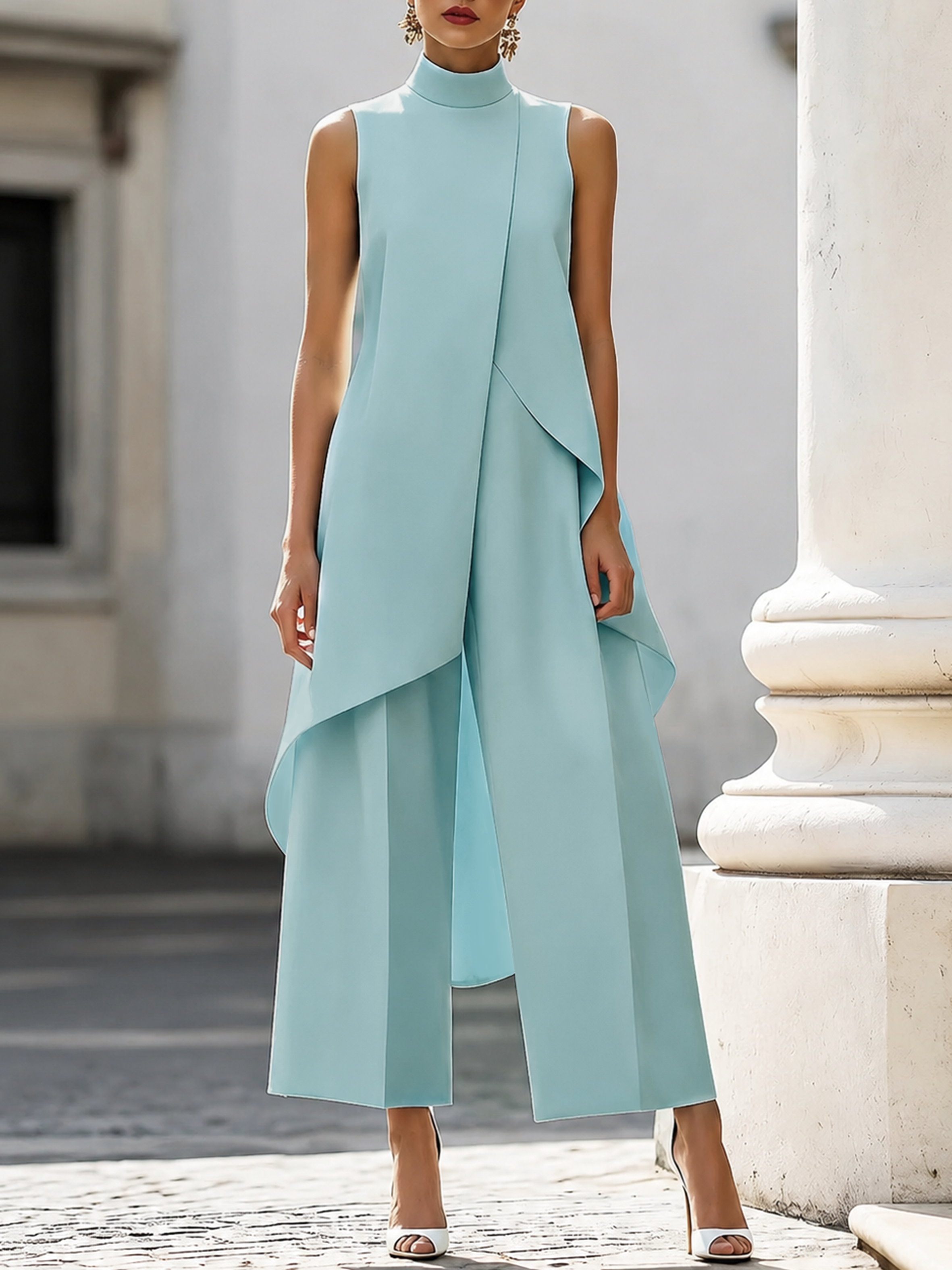 Bianca Completo Elegante Asimmetrico