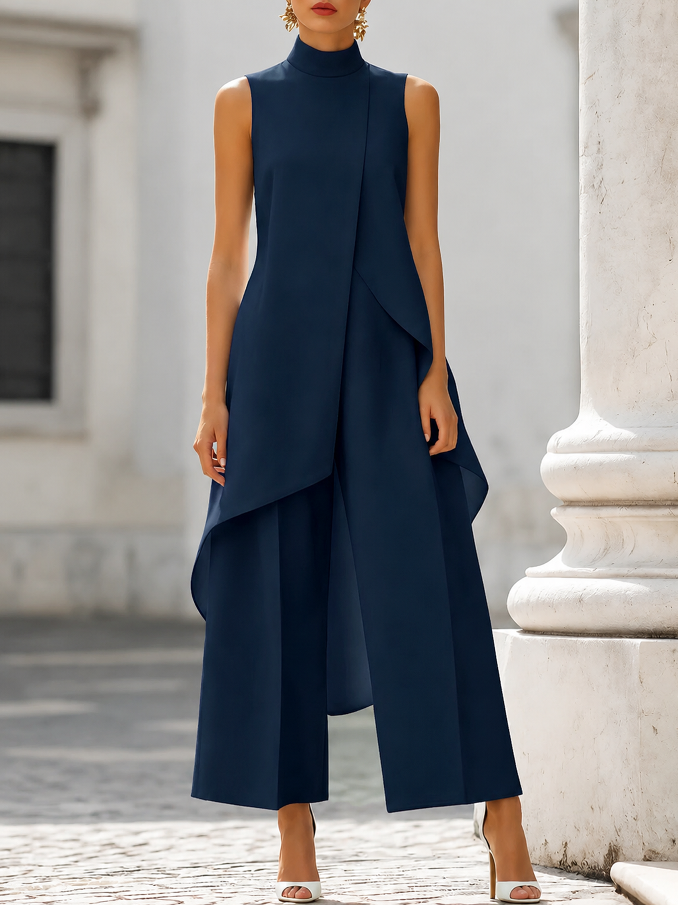 Bianca Completo Elegante Asimmetrico