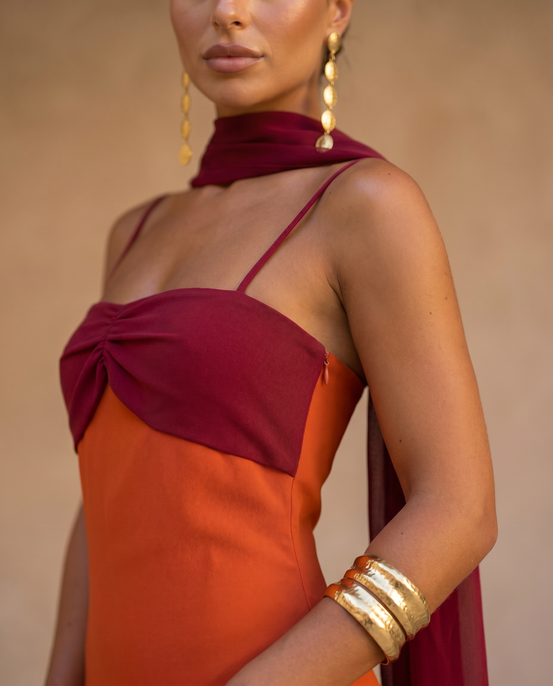 Valessia Abito Maxi Drappeggiato Elegante